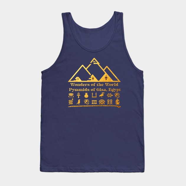 Wonder of The World: Pyramids of Giza, Egypt Tank Top by Da Vinci Feather